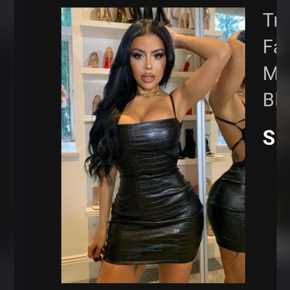 NWT True Icon Faux leather mini dress Fashionnova - Picture 2 of 3